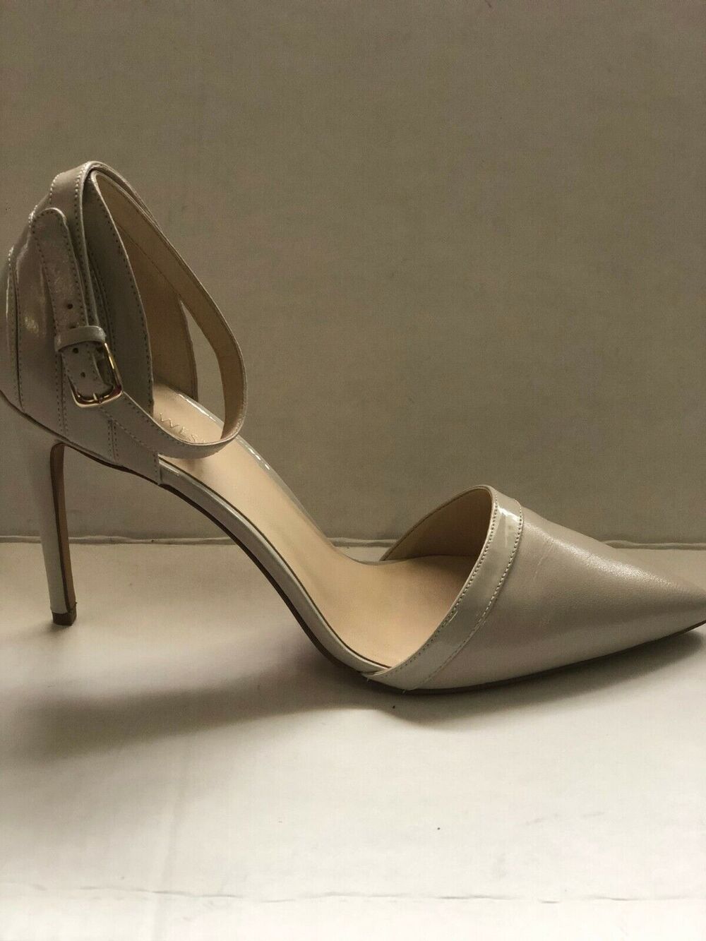Nine West Women Timeshare Leather Dress Pump Bone / Cream Size 9.5 - Picture 4 of 9